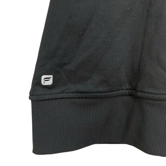 Fabletics Kira Hooded Jacket Womens Large Black Full Zip Thumbholes Athletic - Picture 13 of 13